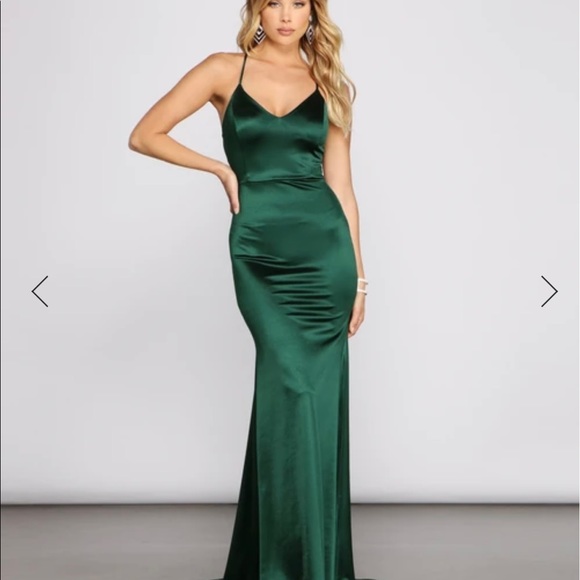 Green long maxi wedding dress - Picture 1 of 2
